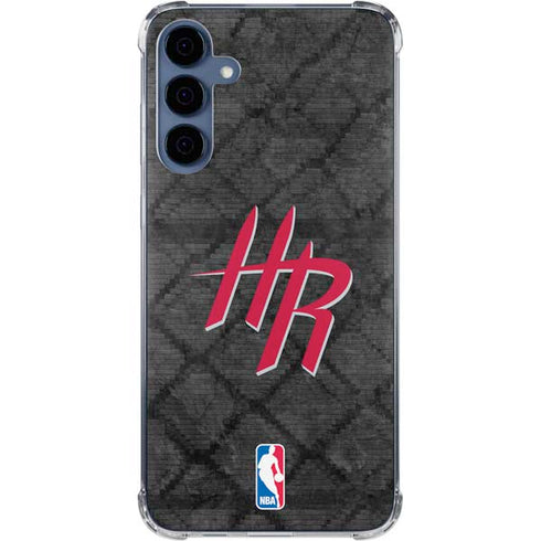 NBA Houston Rockets Dark Rust Galaxy A35 5G Clear Case